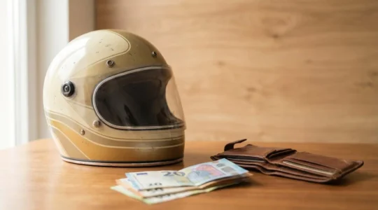 Scène symbolisant la flexibilité financière pour l'achat d'une moto d'occasion entre particuliers